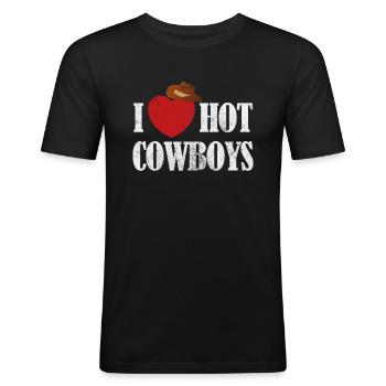 Country - Men's Slim Fit T-Shirt - black - Front - Nik (191cm)