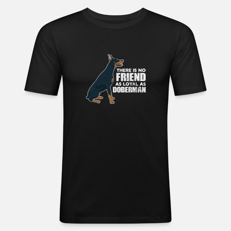 Dobermann - Männer Slim Fit T-Shirt - Schwarz