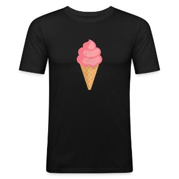 Ice cream - Men's Slim Fit T-Shirt - black - Front - Nik (191cm)