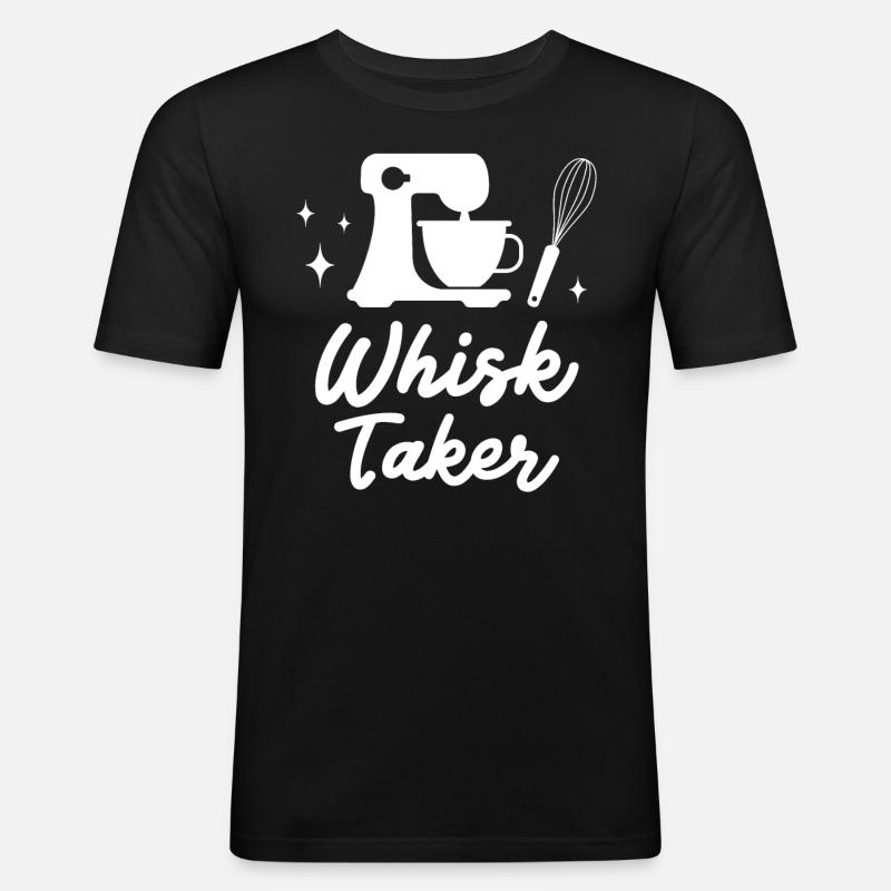 Bäcker Bäckerein Backwaren Backen Geschenk - Männer Slim Fit T-Shirt - Schwarz