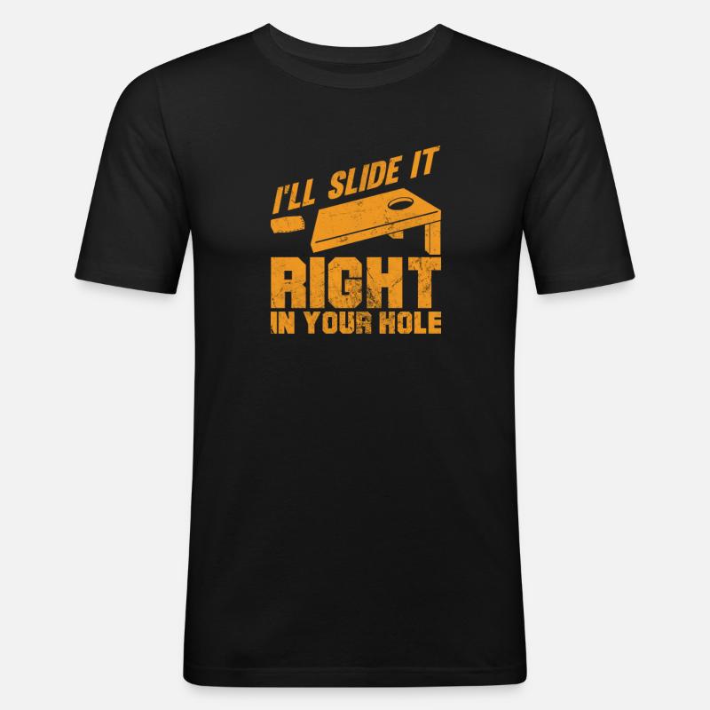 Cornhole - Men's Slim Fit T-Shirt - black