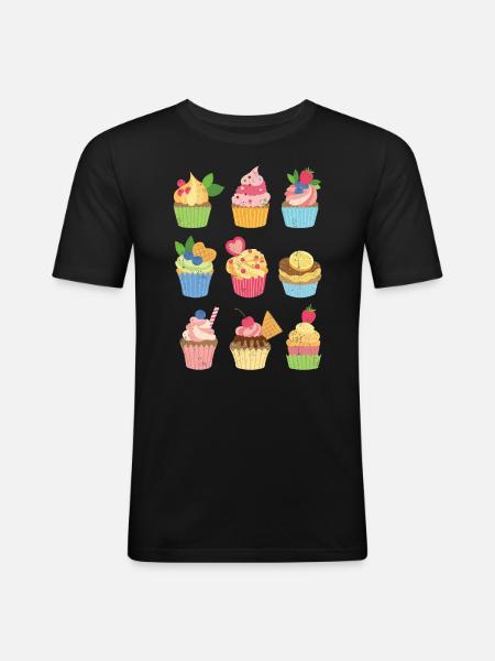 Cupcake - Men's Slim Fit T-Shirt - black