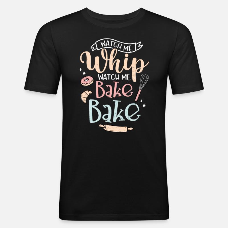 Bäcker - Männer Slim Fit T-Shirt - Schwarz