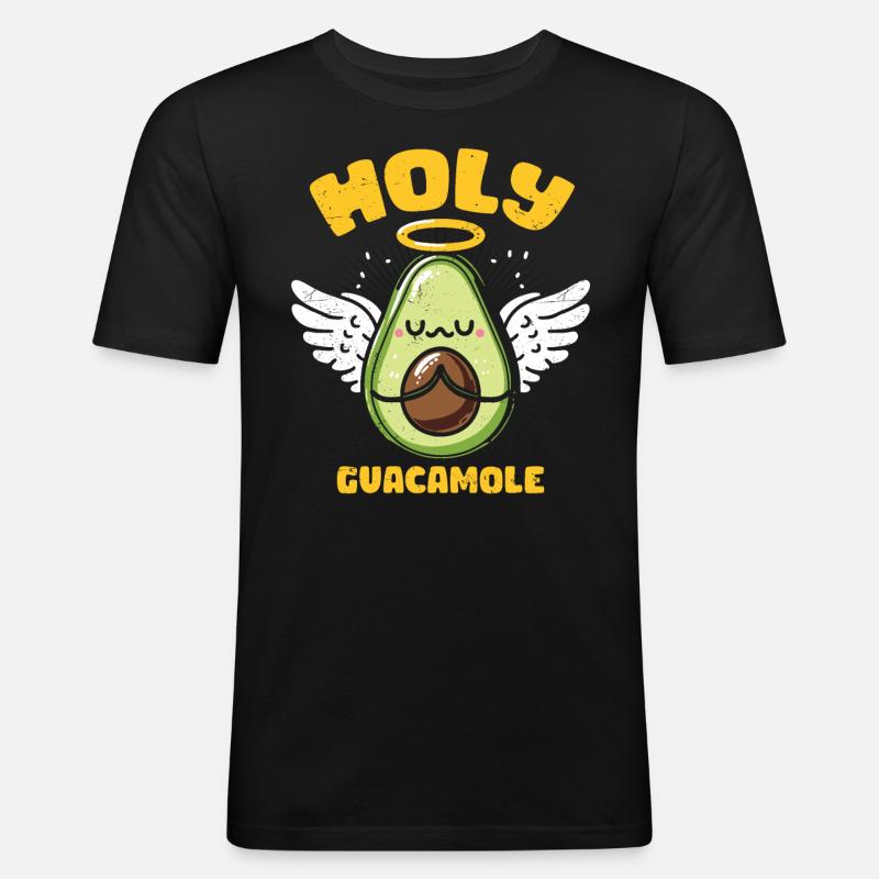 Avocado - Männer Slim Fit T-Shirt - Schwarz