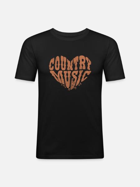 Country - Men's Slim Fit T-Shirt - black
