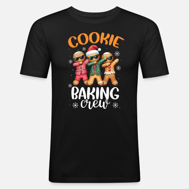 Bäcker Bäckerein Backwaren Backen Geschenk - Männer Slim Fit T-Shirt - Schwarz