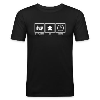 Jeu de société Jeux de société Sieleabend Games Cadeau - T-shirt près du corps Homme - noir - Devant - Nik (191cm)