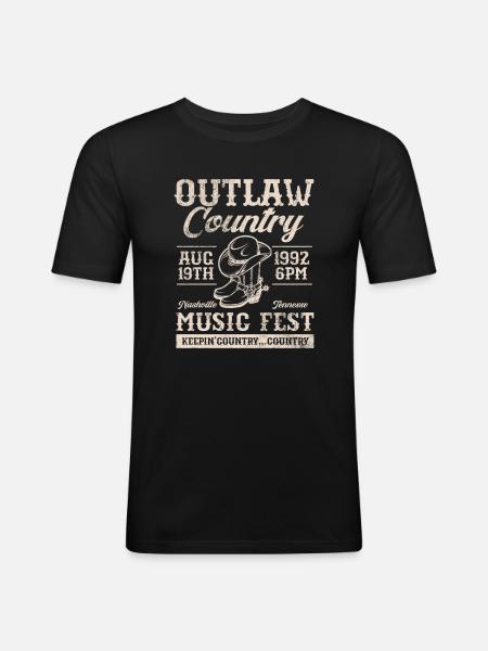 Country - Men's Slim Fit T-Shirt - black