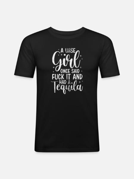 Tequila - Men's Slim Fit T-Shirt - black