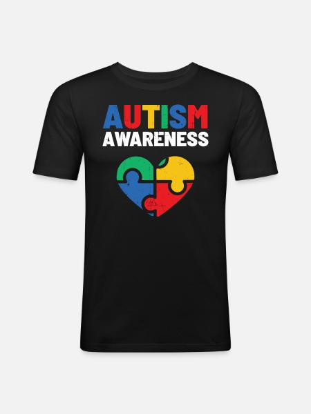 Autism - Men's Slim Fit T-Shirt - black