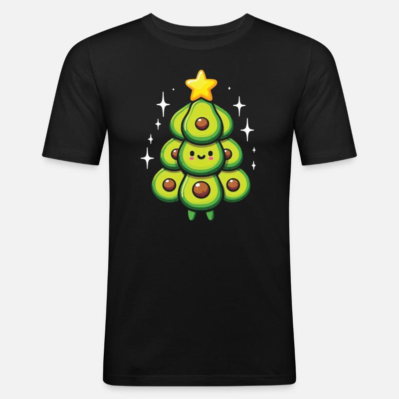 Avocado - Männer Slim Fit T-Shirt - Schwarz