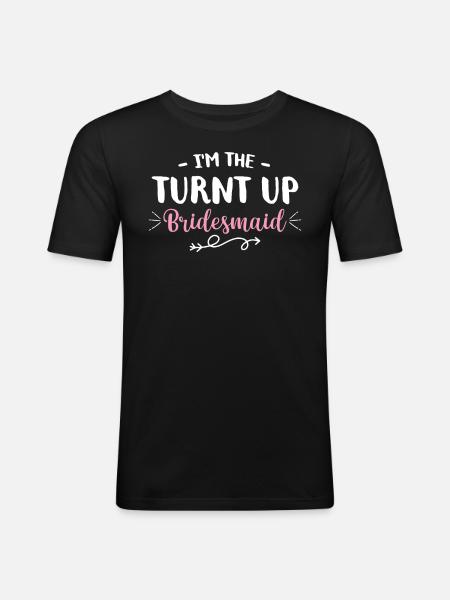 Hen bachelorette party bride - Men's Slim Fit T-Shirt - black