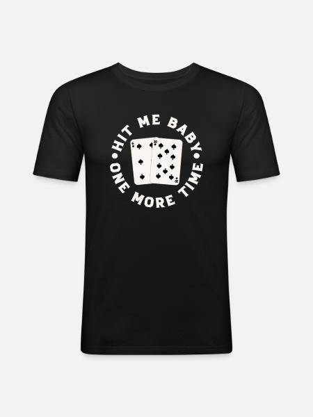 Matraque - T-shirt près du corps Homme - noir