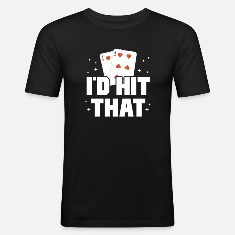 Black Jack - Männer Slim Fit T-Shirt - Schwarz