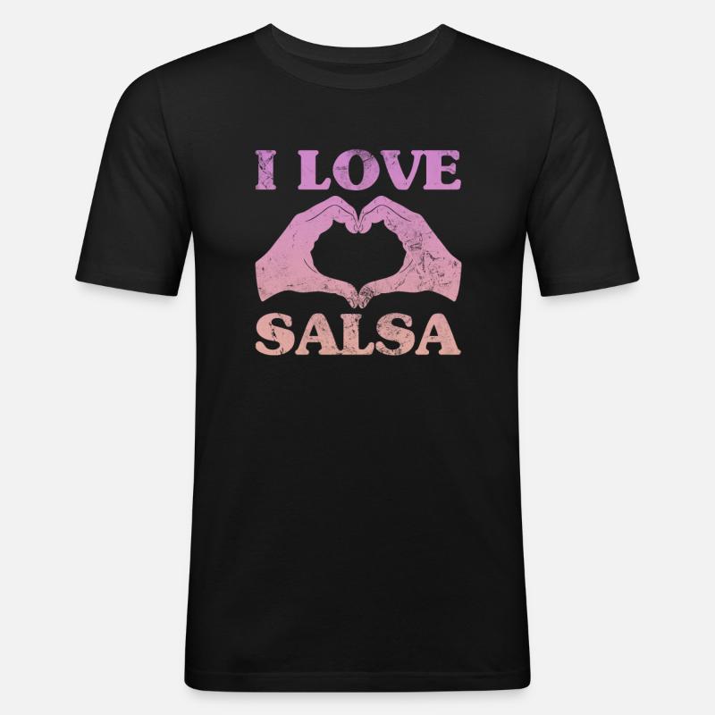 Salsa - Männer Slim Fit T-Shirt - Schwarz