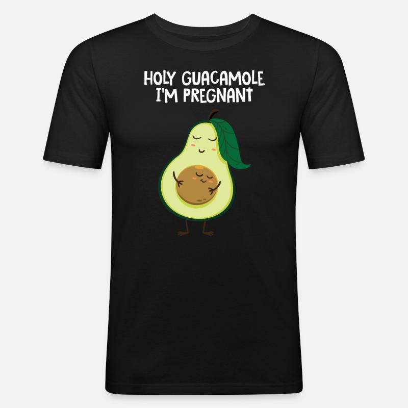 Avocado - Männer Slim Fit T-Shirt - Schwarz