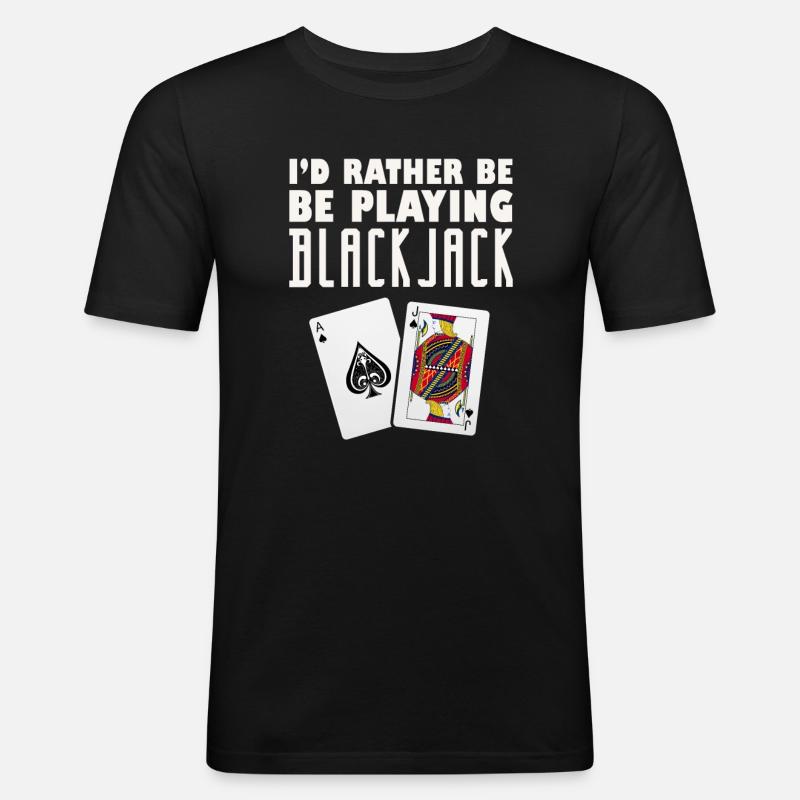 Black Jack - Männer Slim Fit T-Shirt - Schwarz