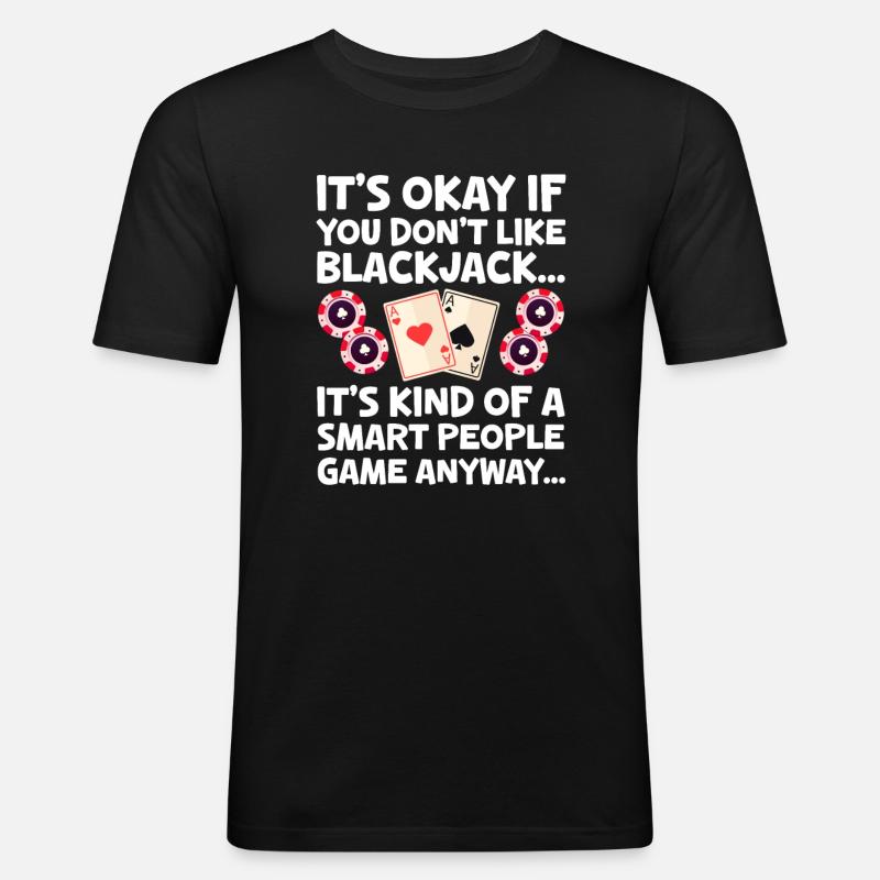 Black Jack - Männer Slim Fit T-Shirt - Schwarz