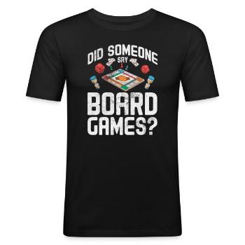 Board game - Men's Slim Fit T-Shirt - black - Front - Nik (191cm)