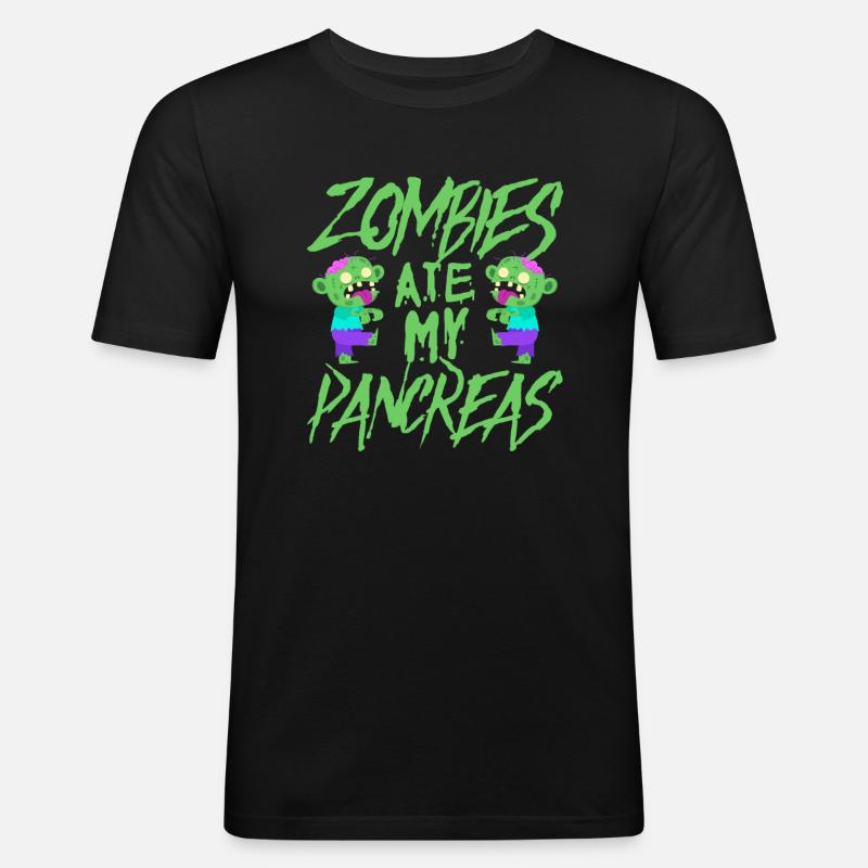 Zombie Zombie-Jäger Zombieapokalypse Geschenk - Männer Slim Fit T-Shirt - Schwarz