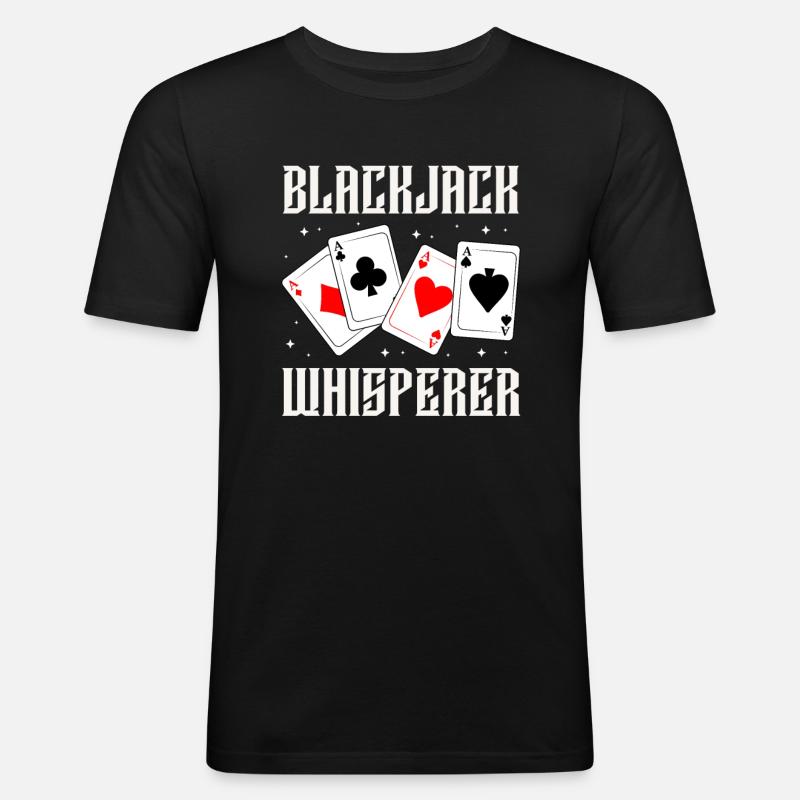 Black Jack - Männer Slim Fit T-Shirt - Schwarz
