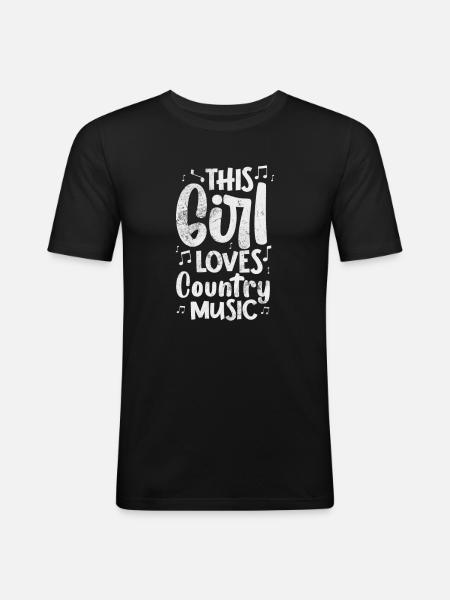 Pays - T-shirt près du corps Homme - noir