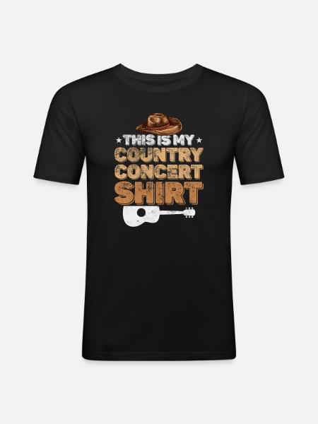 Pays - T-shirt près du corps Homme - noir