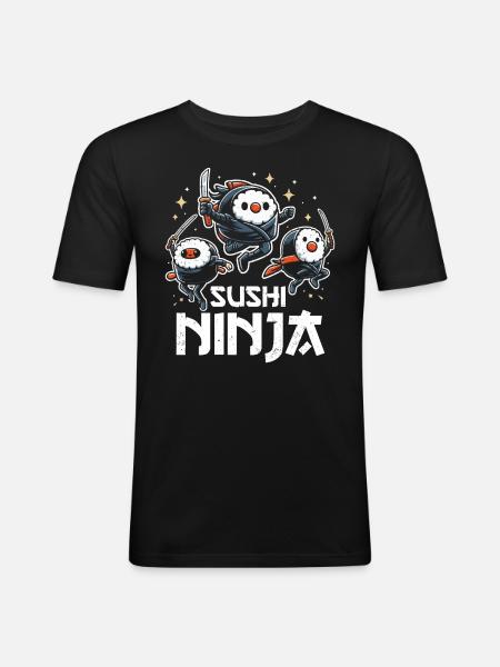 Sushi - Men's Slim Fit T-Shirt - black