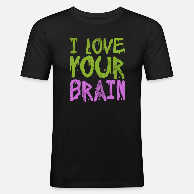 Zombie - Männer Slim Fit T-Shirt - Schwarz