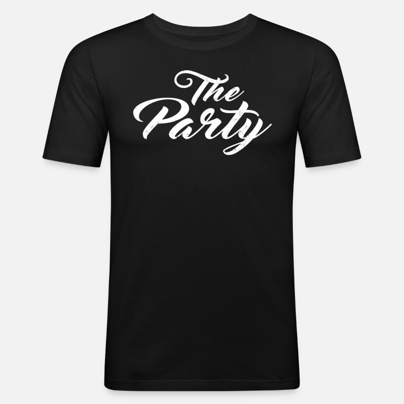 Junggesellin - Männer Slim Fit T-Shirt - Schwarz