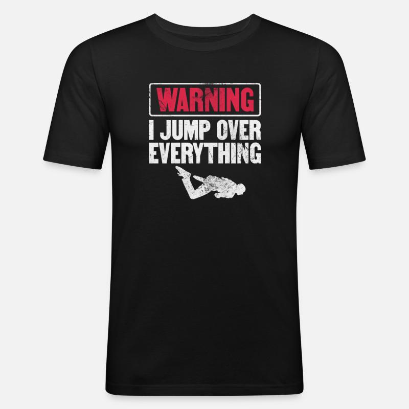 Parkour - Männer Slim Fit T-Shirt - Schwarz