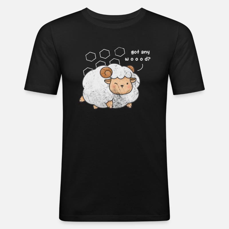 Brettspiel - Männer Slim Fit T-Shirt - Schwarz