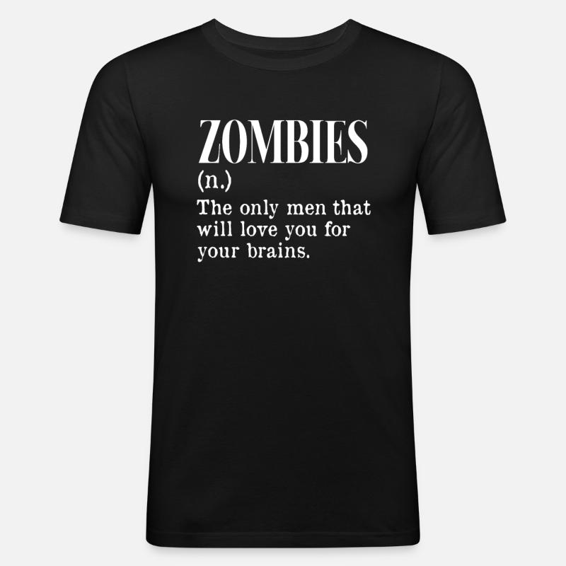 Zombie Zombie-Jäger Zombieapokalypse Geschenk - Männer Slim Fit T-Shirt - Schwarz
