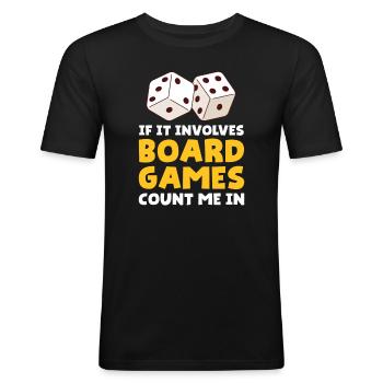 Board Game Board Games Game Night Games Gift - Men's Slim Fit T-Shirt - black - Front - Nik (191cm)