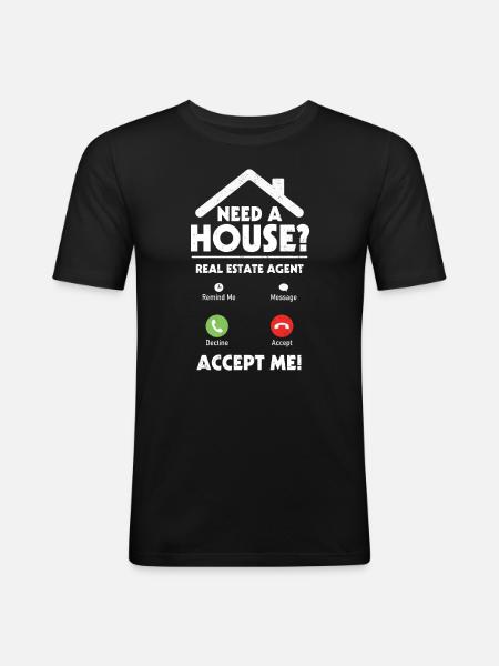 Realtor - Men's Slim Fit T-Shirt - black