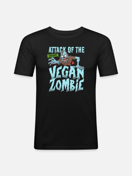 Zombie Zombie-Jäger Zombieapokalypse Geschenk - Männer Slim Fit T-Shirt - Schwarz
