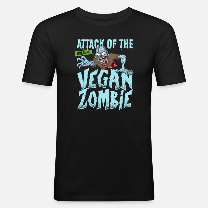 Zombie Zombie-Jäger Zombieapokalypse Geschenk - Männer Slim Fit T-Shirt - Schwarz