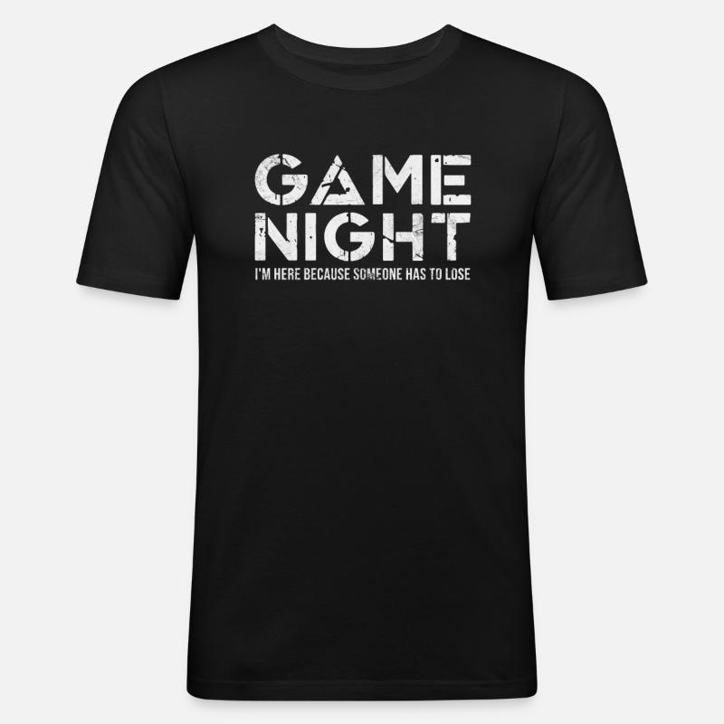 Brettspiel - Männer Slim Fit T-Shirt - Schwarz