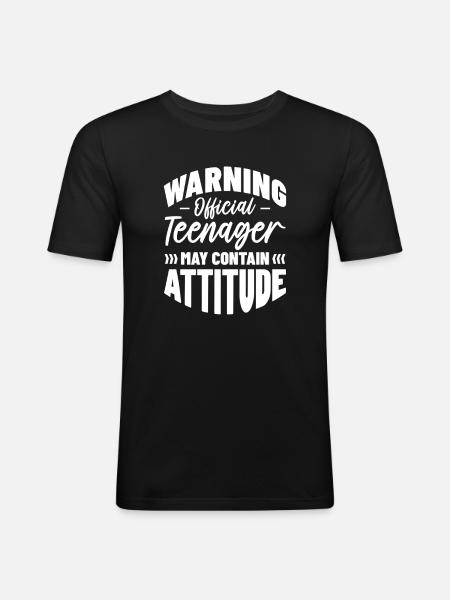 Tiener Tiener Tiener Tieners Teeny Gift - Mannen slim fit T-shirt - zwart