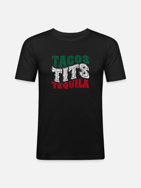 Tequila - Men's Slim Fit T-Shirt - black