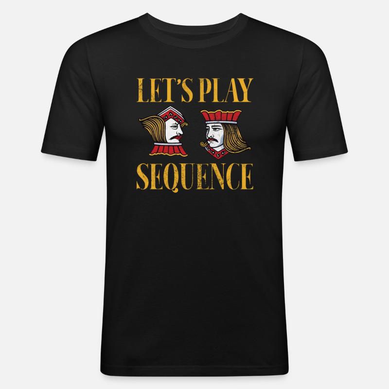 Brettspiel - Männer Slim Fit T-Shirt - Schwarz