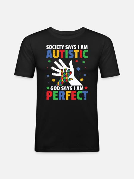 Autism - Men's Slim Fit T-Shirt - black