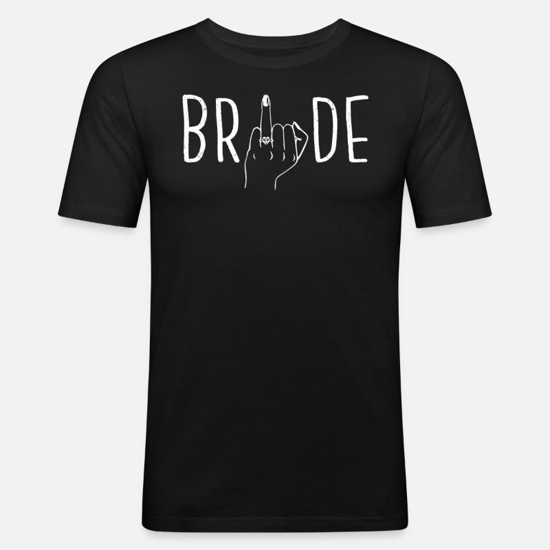 Junggesellin - Männer Slim Fit T-Shirt - Schwarz