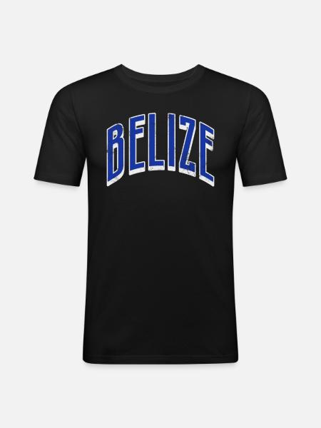 Belize - T-shirt près du corps Homme - noir