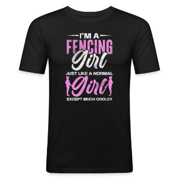 Fencing - Men's Slim Fit T-Shirt - black - Front - Nik (191cm)