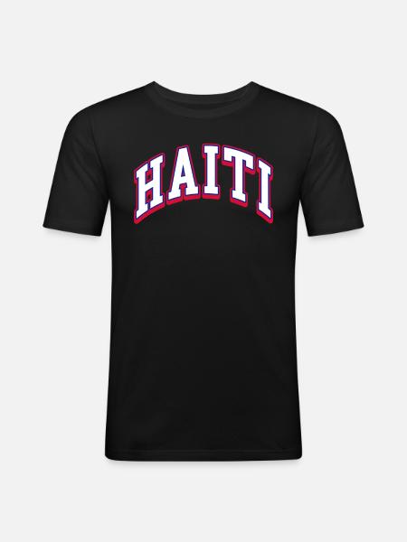 Haiti Haitian Caribbean Holidays - Men's Slim Fit T-Shirt - black