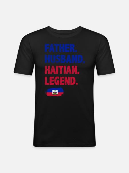 Haiti - Men's Slim Fit T-Shirt - black