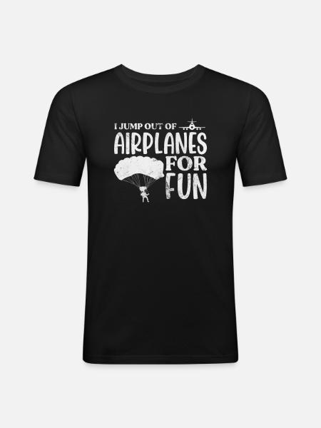 Skydive - Men's Slim Fit T-Shirt - black
