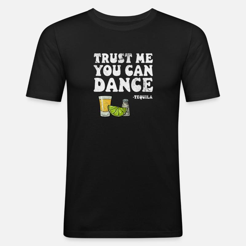Tequila - Männer Slim Fit T-Shirt - Schwarz