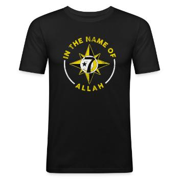 Muslim - Men's Slim Fit T-Shirt - black - Front - Nik (191cm)